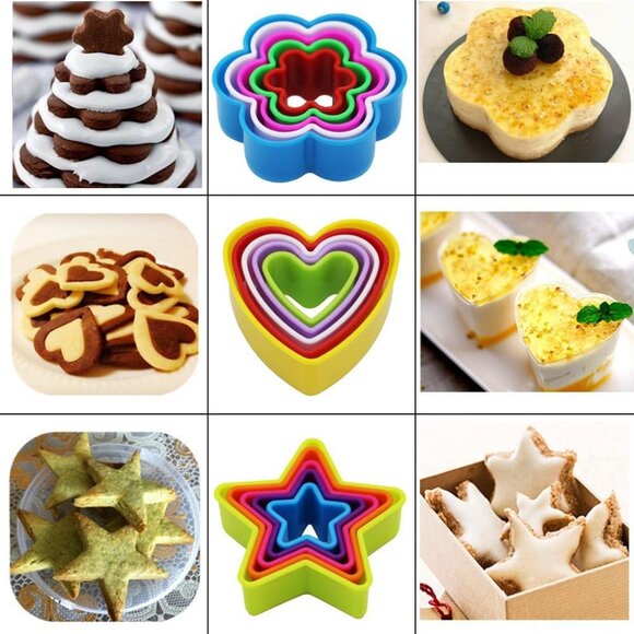 32 PCS Cookie Cutter Set, Biscuit Cutter Set, Multi-size Sandwich Fondant Cake F - Picture 3 of 8